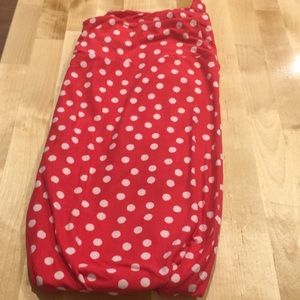 Lularoe red polka dot leggings TC